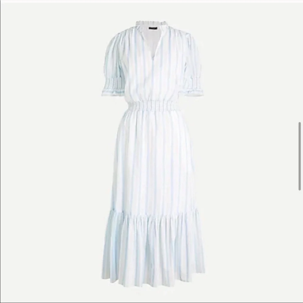 J. Crew Smocked Ruffle Dress - Picture 3 of 8